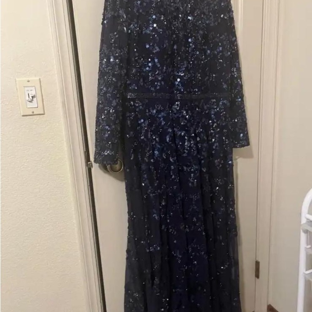 Mac Duggal Midnight Blue Sequin Dress